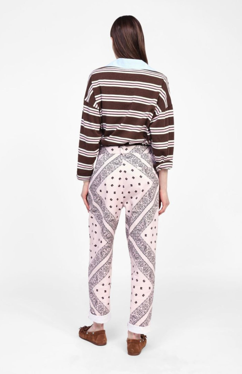 Pantaloni chino stampa foulard