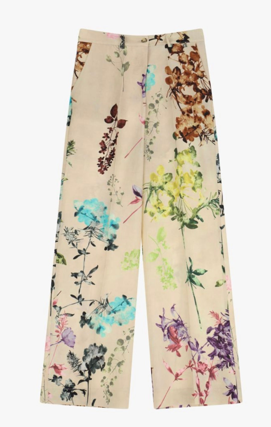 Pantaloni palazzo fantasia floreale