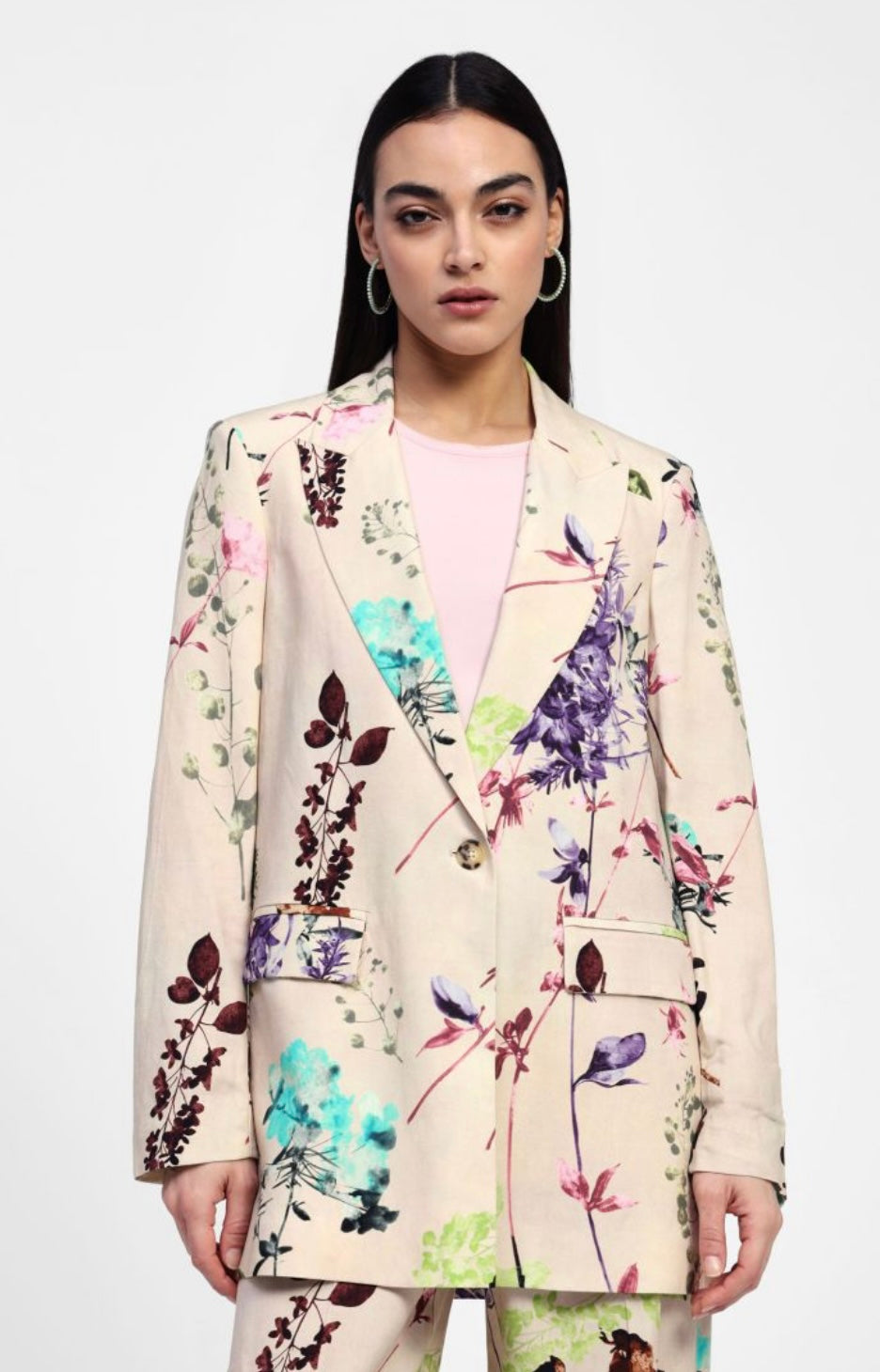 Blazer con stampa floreale