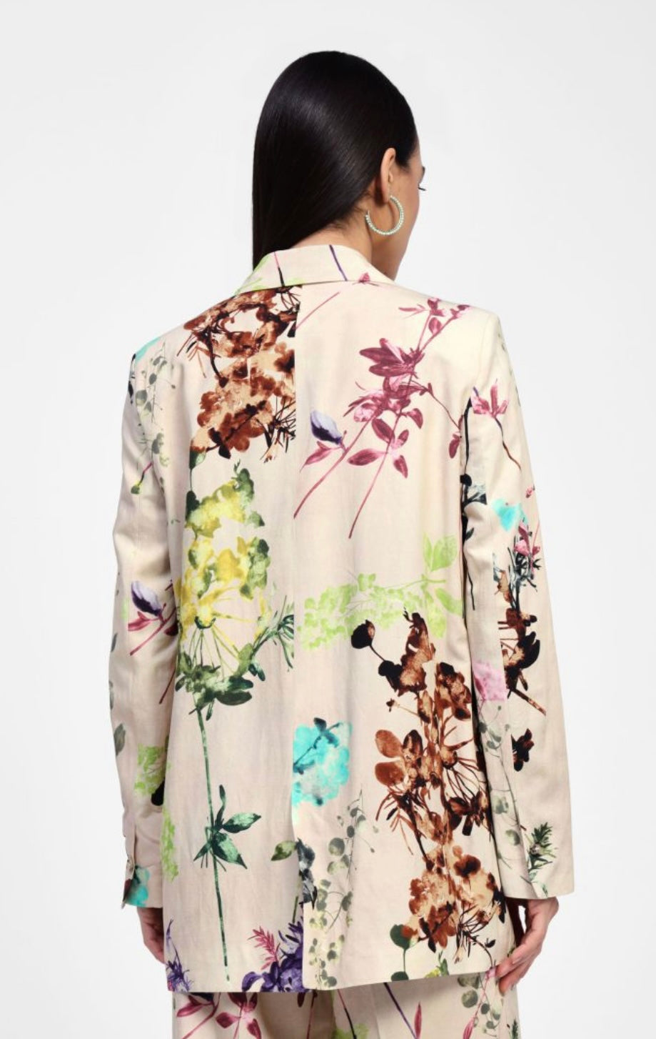 Blazer con stampa floreale
