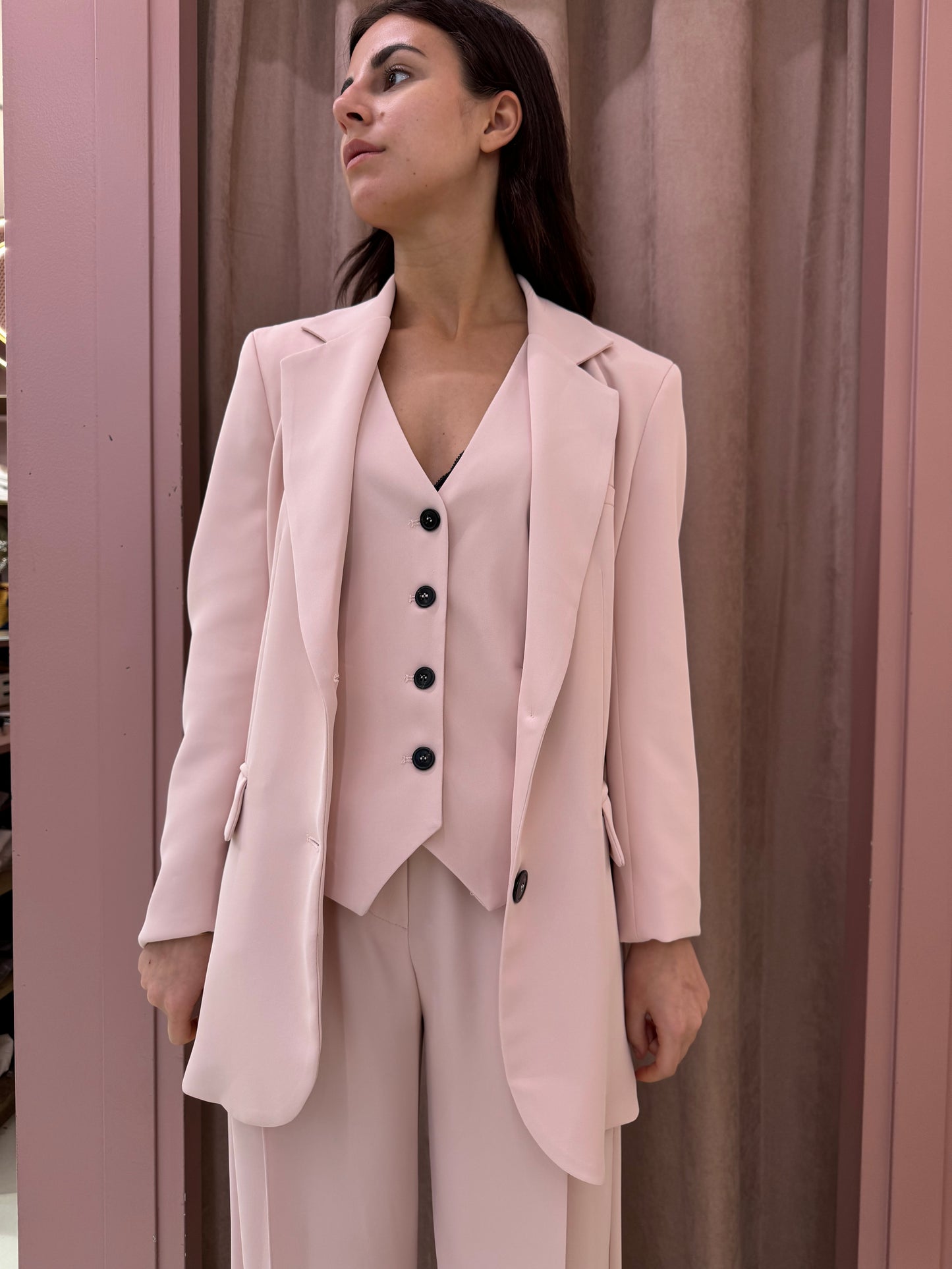 Gilet rosa completo