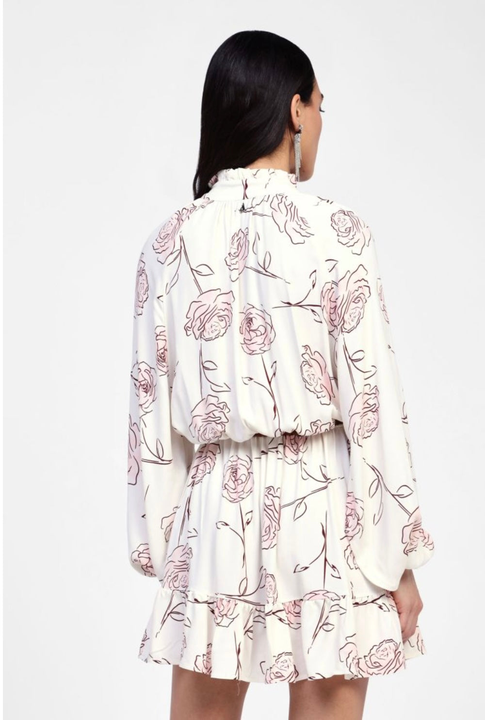 Vestito corto con stampa floreale