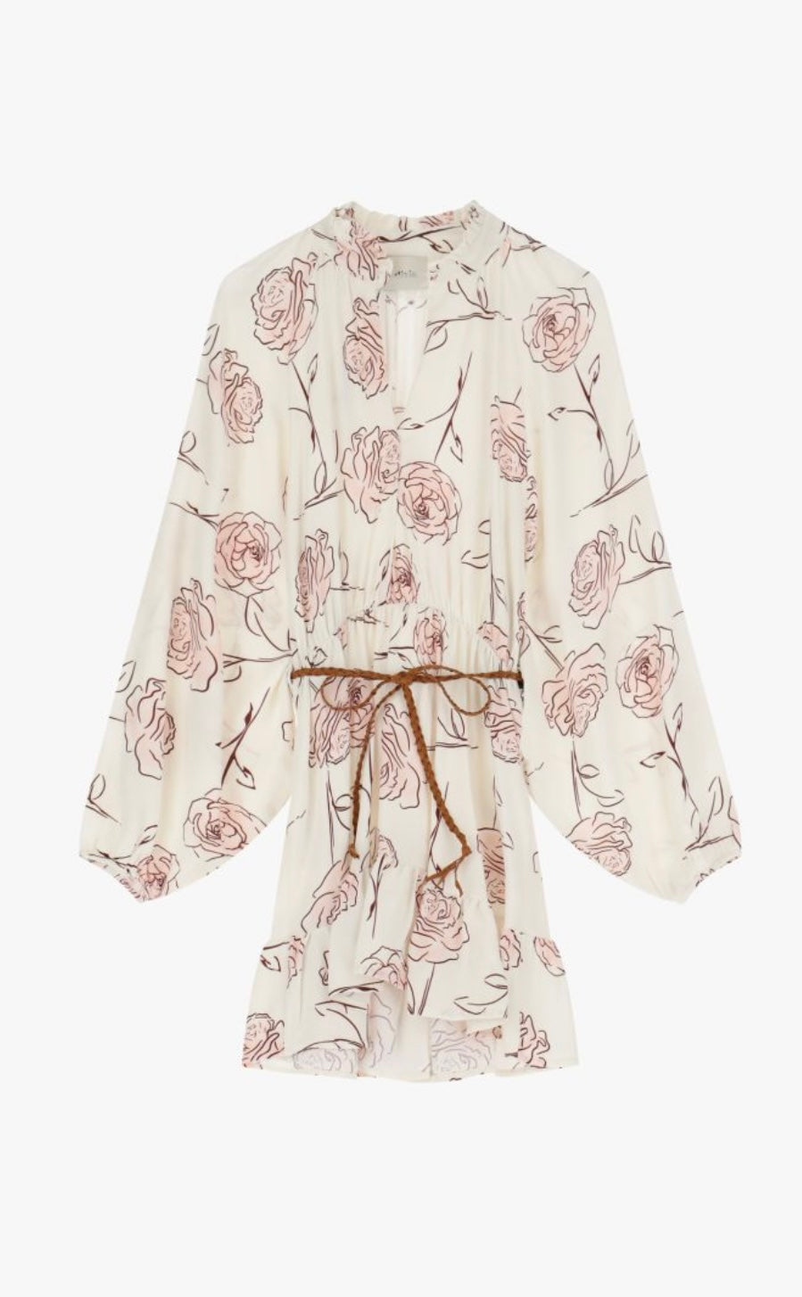 Vestito corto con stampa floreale