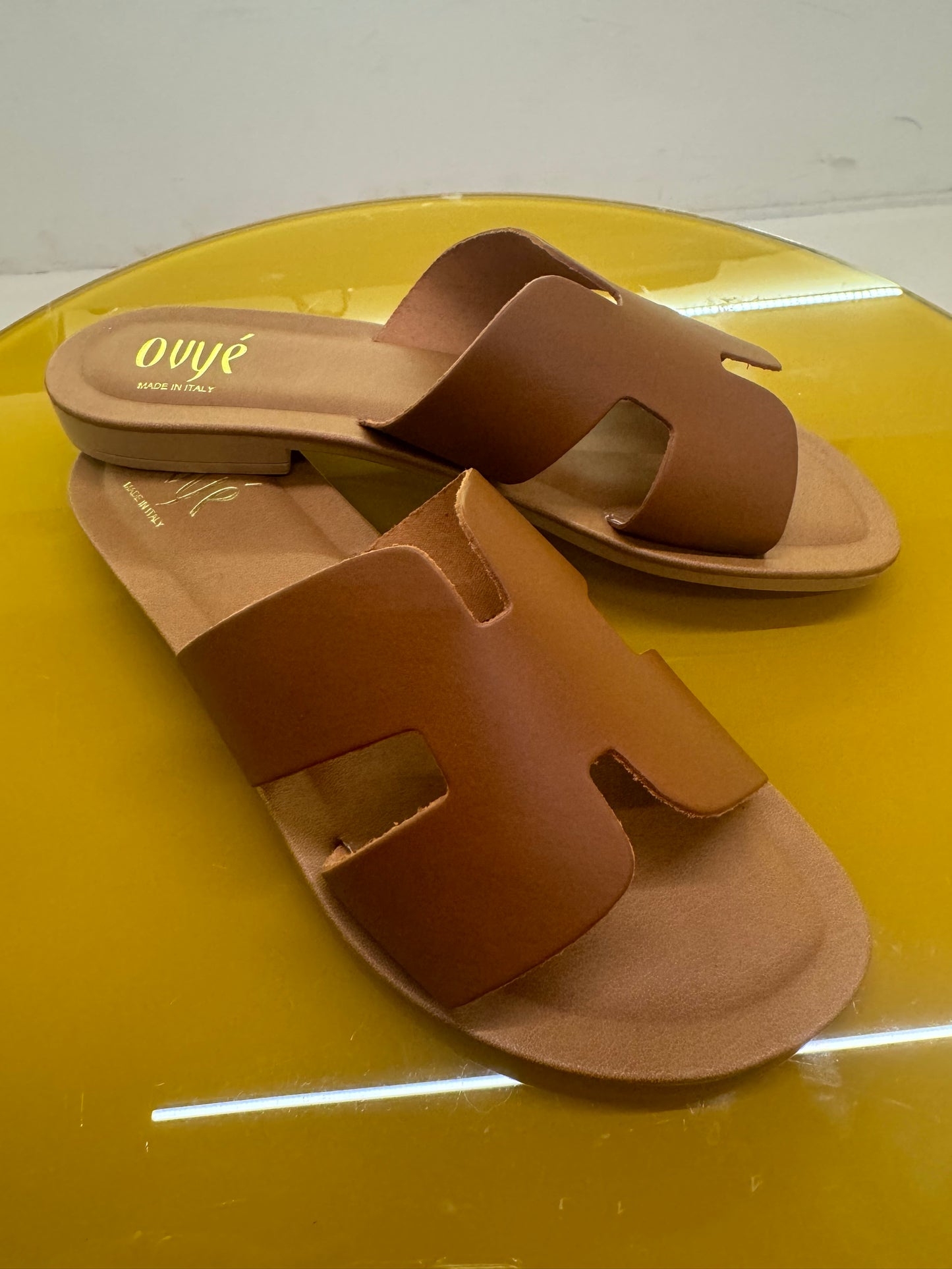 Sandali slipper cuoio