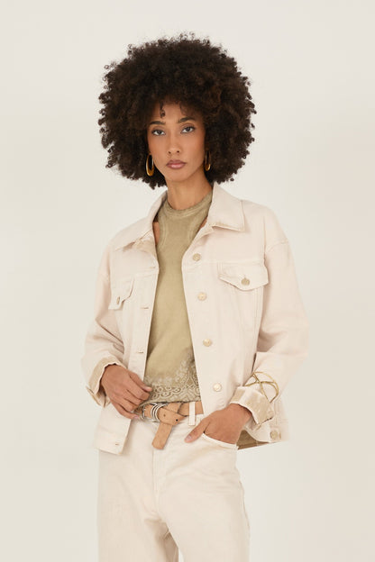 Giacca delavé in cotone