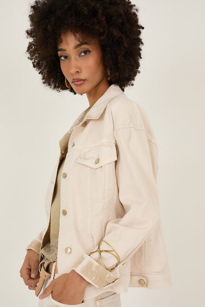 Giacca delavé in cotone