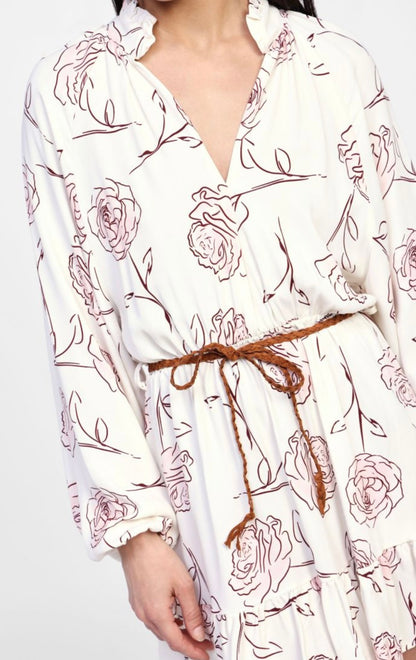 Vestito corto con stampa floreale