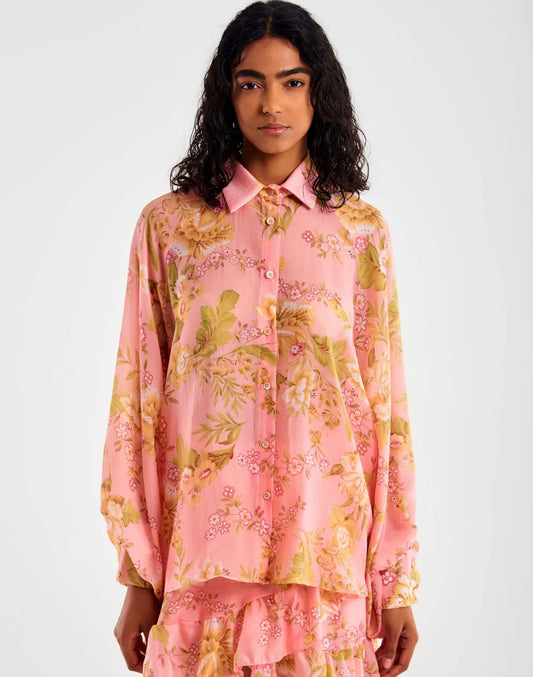 Camicia in Voile in Fantasia a Fiori