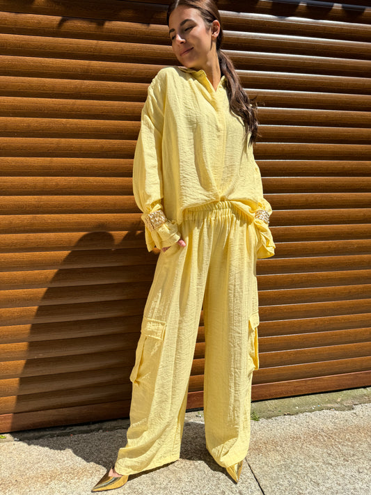 Pantalone cargo morbido