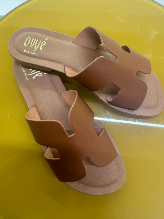 Sandali slipper cuoio