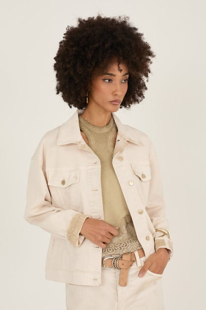 Giacca delavé in cotone